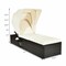 Adjustable Chaise Lounge Outdoor PE Rattan Recliner With Canopy White